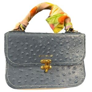 💙Alice Yardley Blue Top Handle Bag - Handmade in Maine (add strap for crossbody)